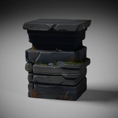 Terraced Shale Cliff Block