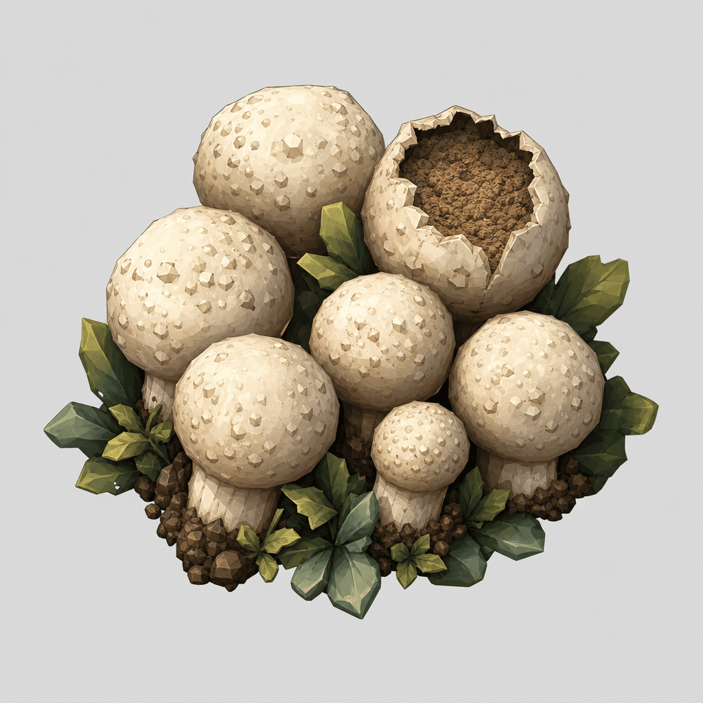Puffball Cluster on Loam
