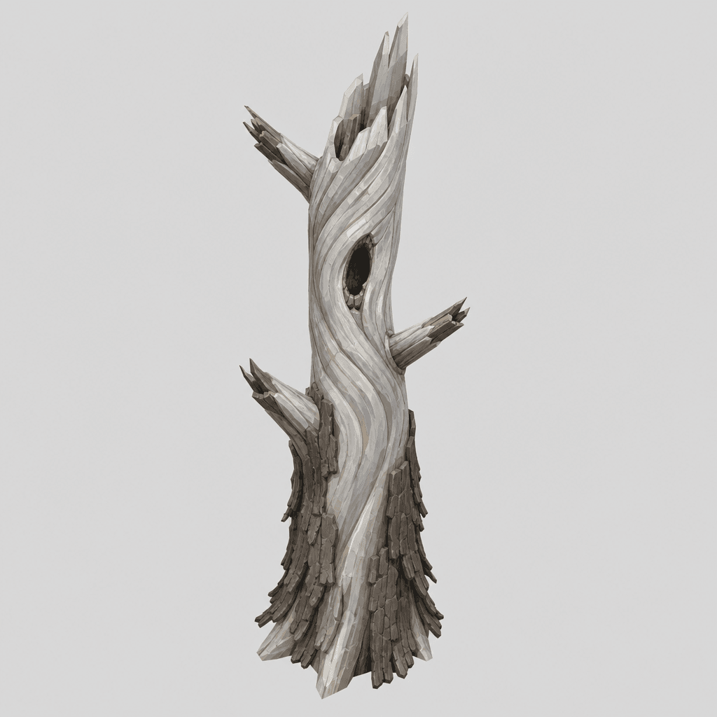 Bark-Peeled Standing Snag