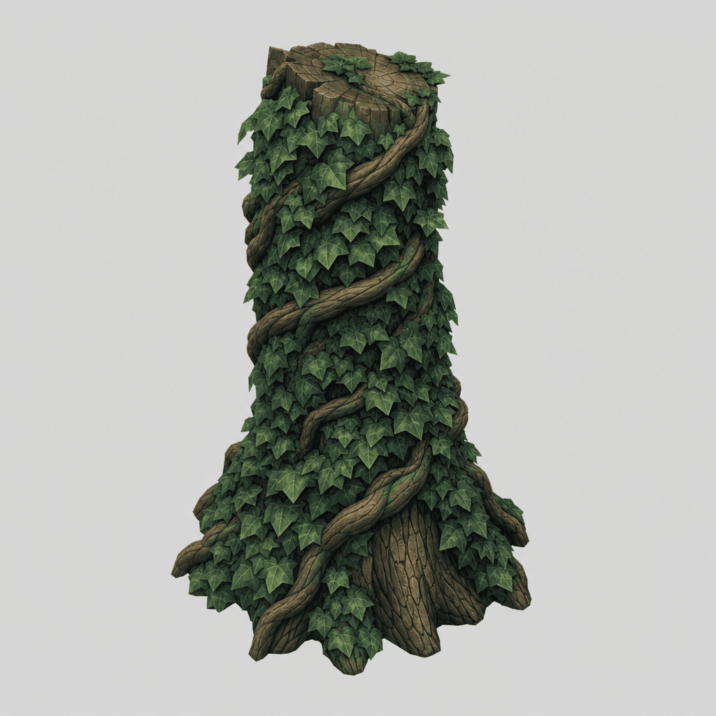 Ivy-Choked Trunk Section