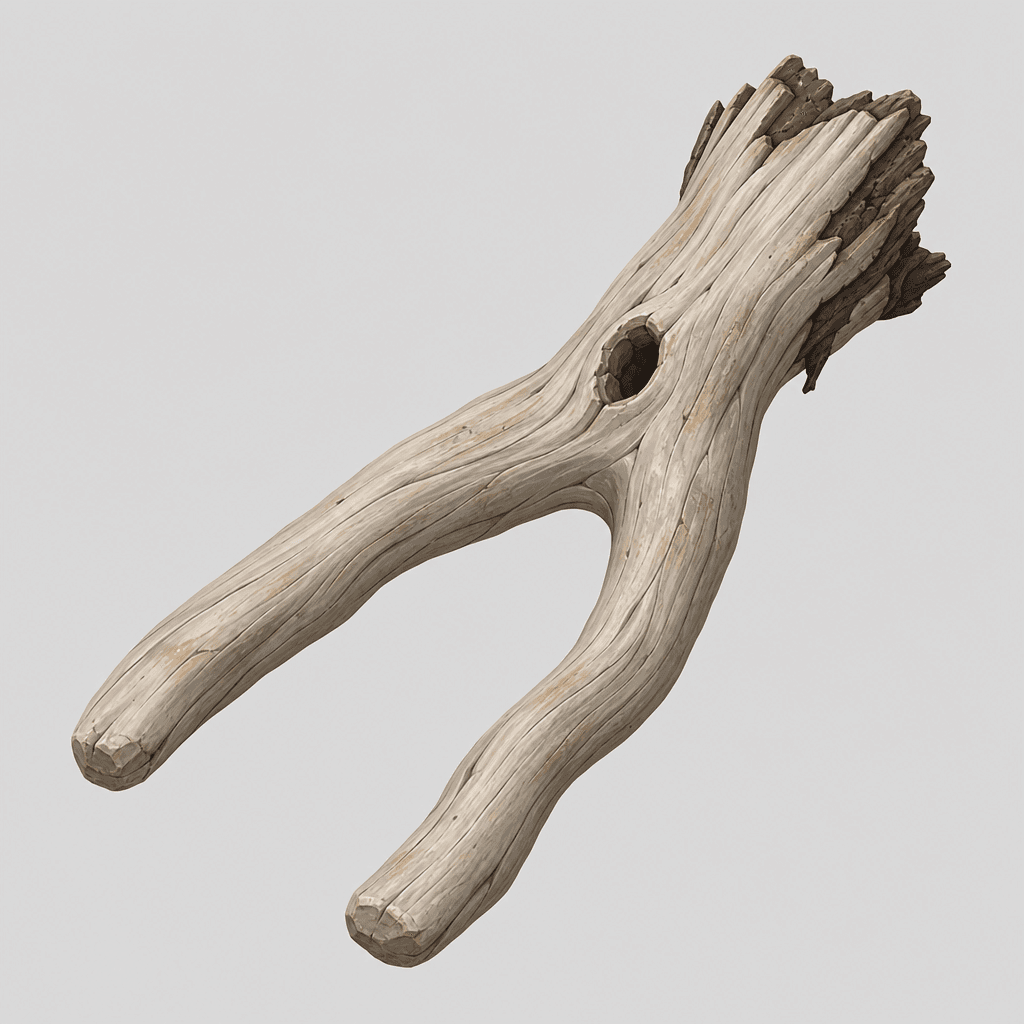 Forked Silver Driftwood Trunk