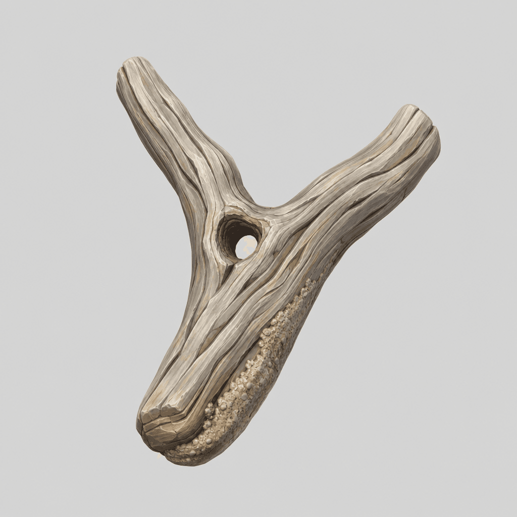 Sand-Buried Driftwood Fork