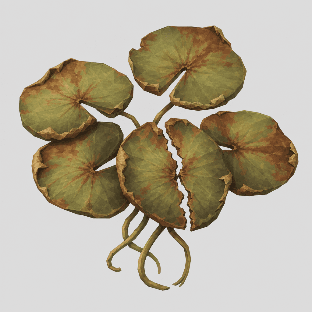 Rust-Spotted Old Lily Pad Mat
