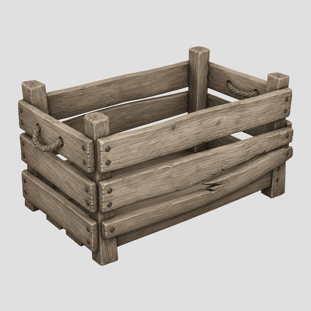 Slatted Open-Top Crate