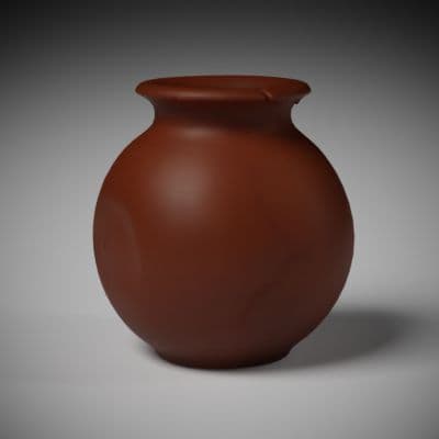 Round-Bellied Clay Storage Pot