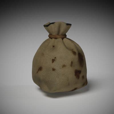 Tied Burlap Grain Sack