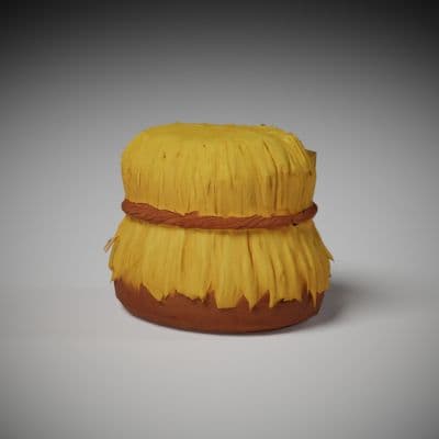 Round Straw Feed Bale