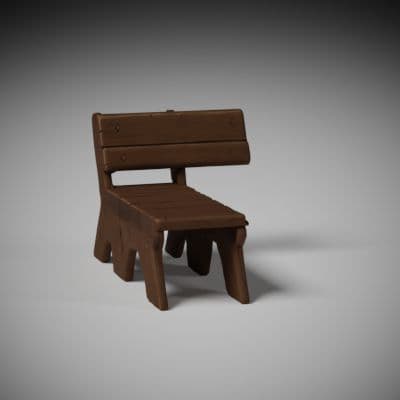 Rough Hewn Timber Bench