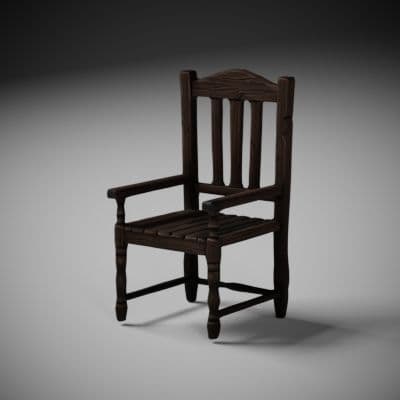 High-Backed Timber Chair