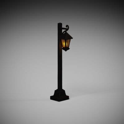 Hooded Iron Post Lantern