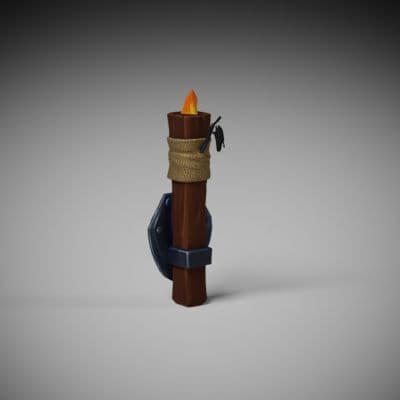 Pitch-Soaked Wall Torch