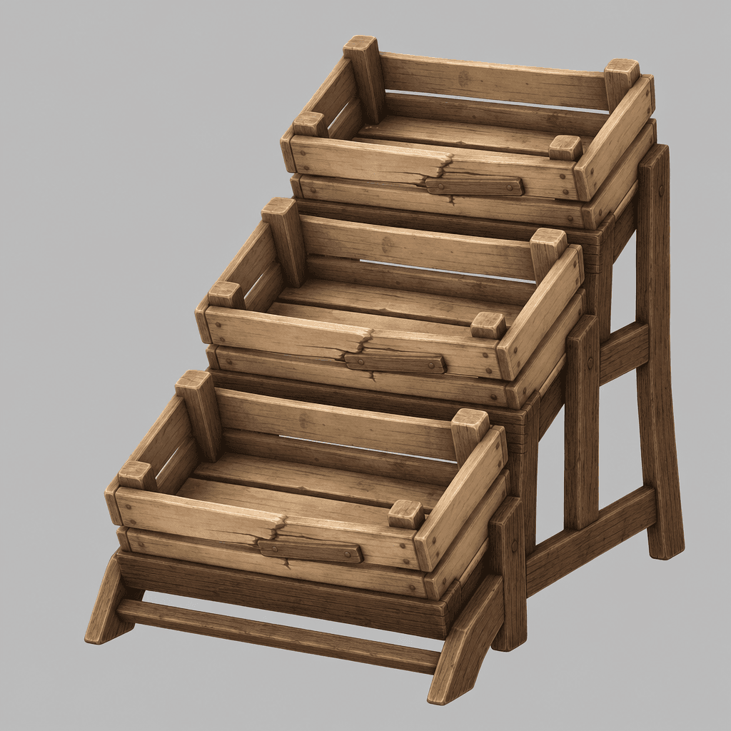 Tiered Crate Display Rack