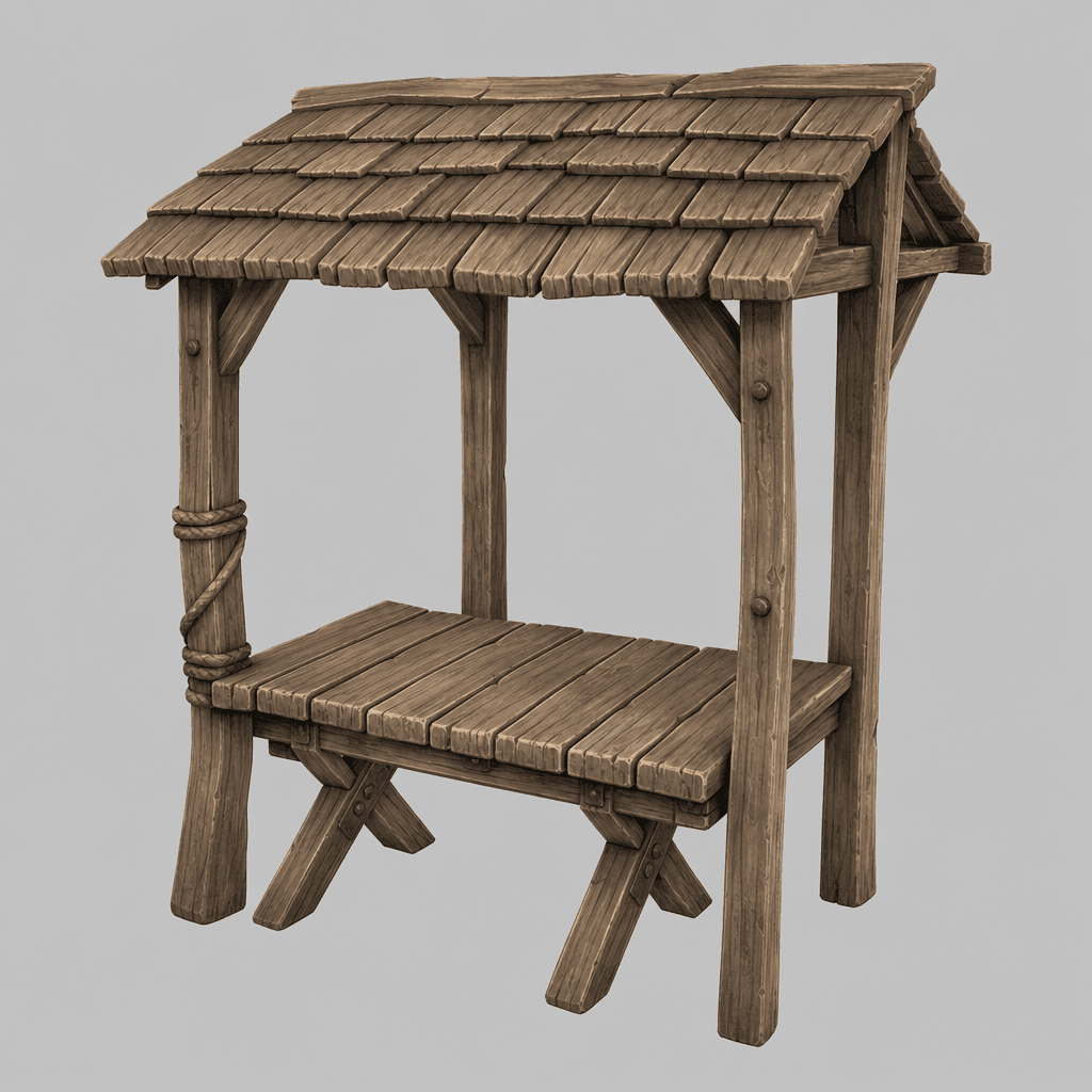 Slatted Trestle Market Stall