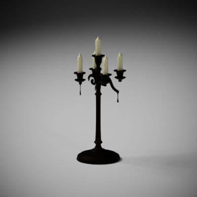 Branched Iron Candelabra