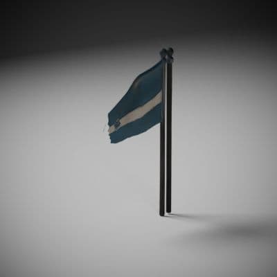 Torn Triangular War Flag