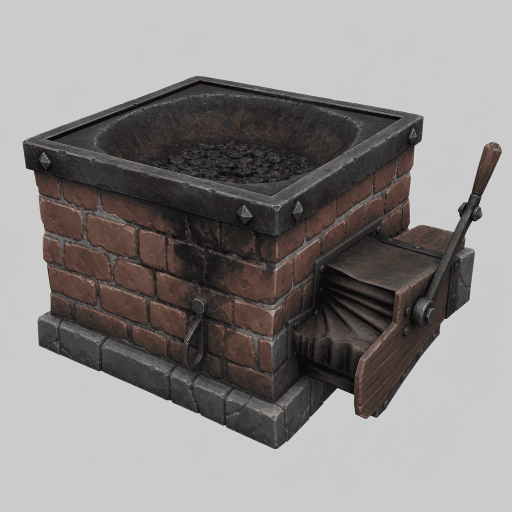 Brick Forge with Leather Bellows