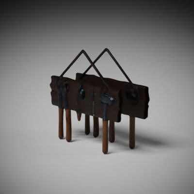 Scattered Blacksmith Tool Rack