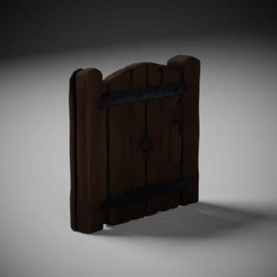 Iron-Studded Oak Gate