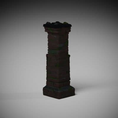 Leaning Brick Chimney Stack