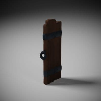 Iron-Studded Plank Door