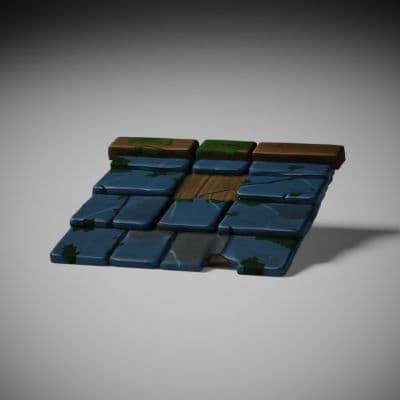 Curved Slate Roof Section
