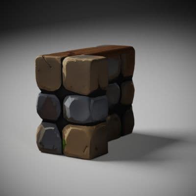 Cracked Fieldstone Wall