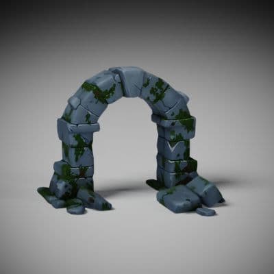 Crumbling Stone Archway Ruin